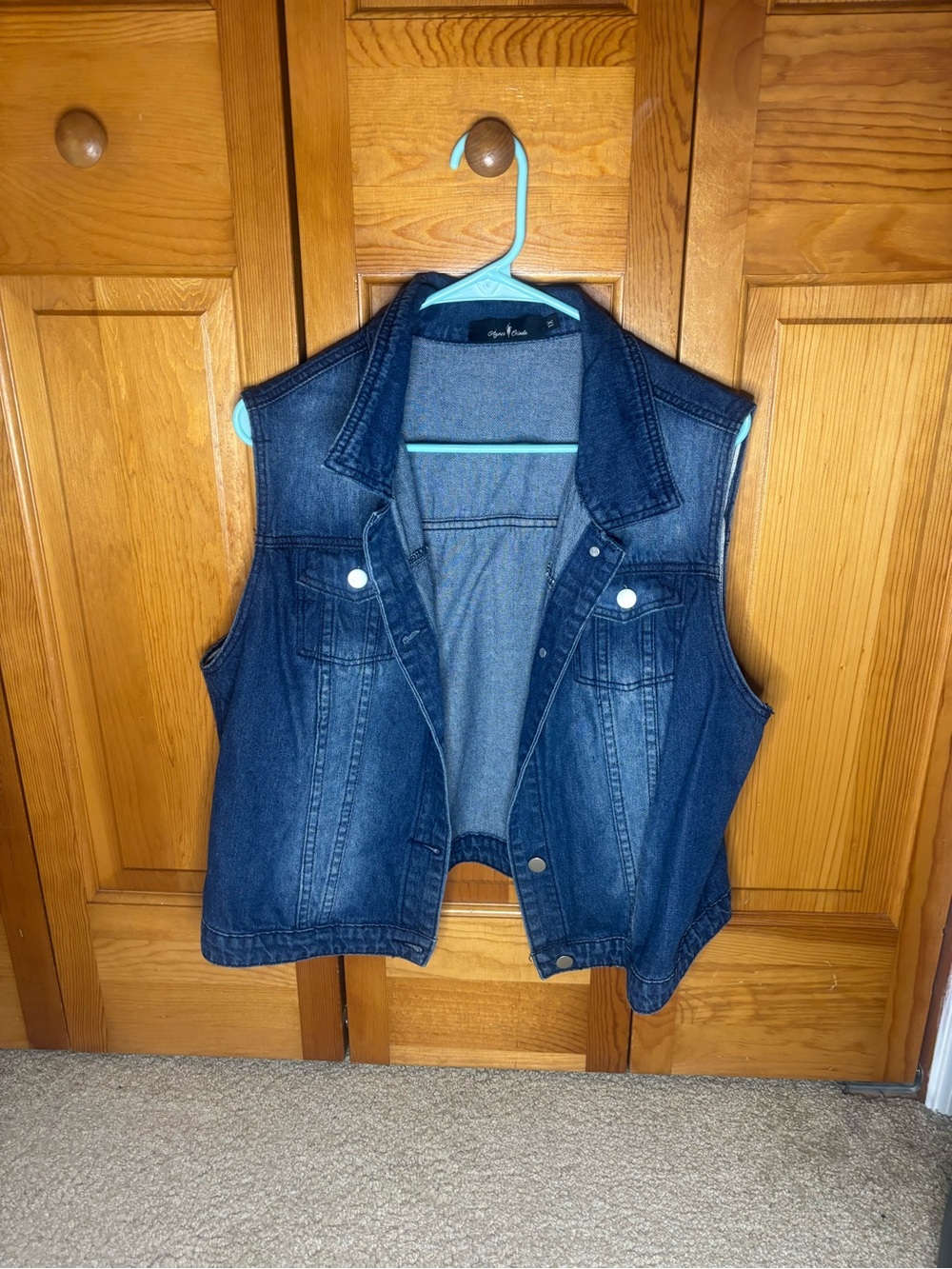 Agnes Orinda Dark Blue Denim Shirt Jacket
